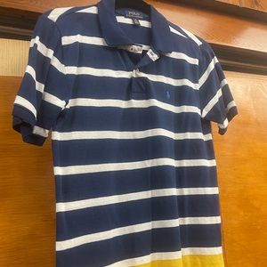 Polo by Ralph Lauren Navy blue and yellow boys size 14-16. Like new.